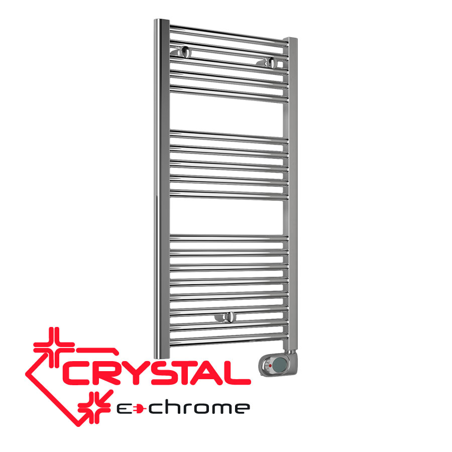 Електрическа лира за баня Crystal E-CHROME 300 W, 920x480 mm