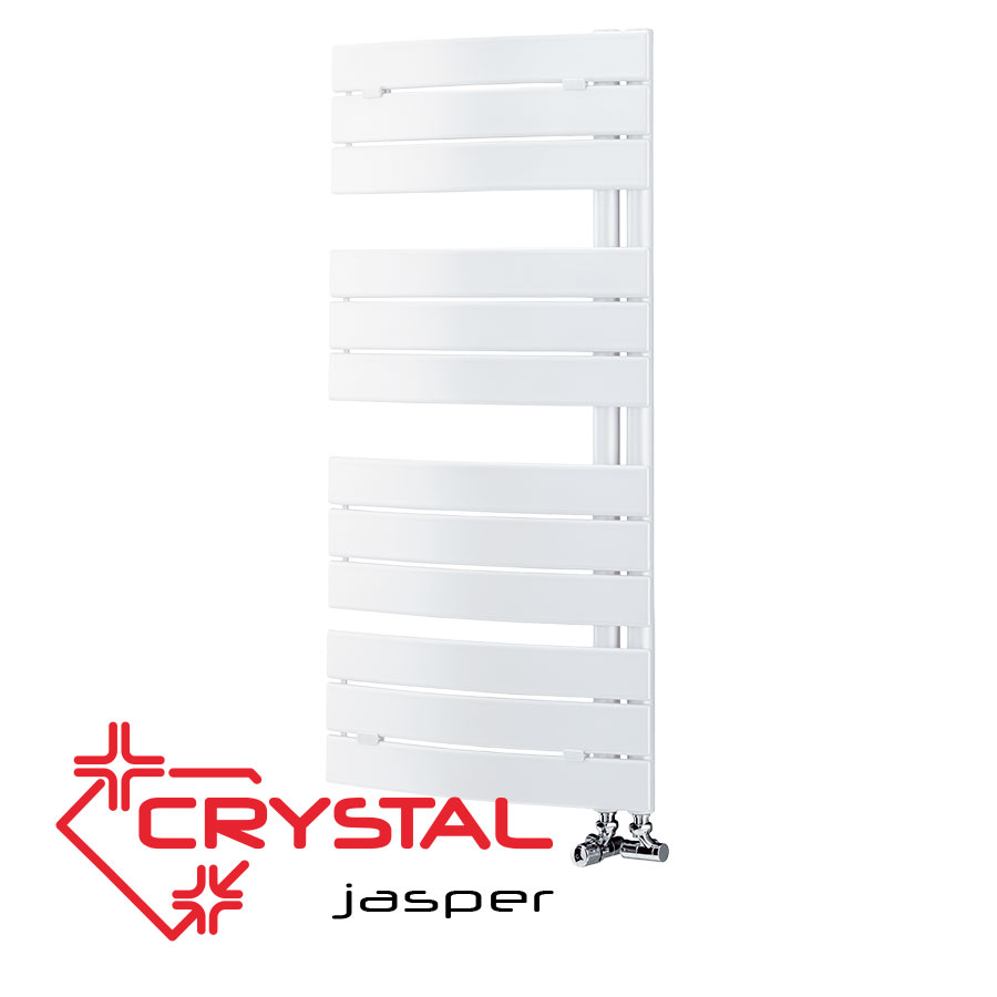 Водна лира за баня Crystal JASPER, 500 W, 1080x550 mm, бяла
