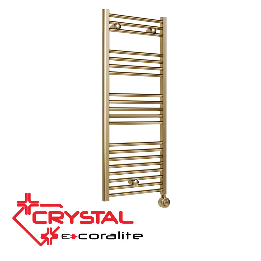 Електрическа лира за баня Crystal E-CORALITE 500 W, sb-brass, 1200 X 500 mm