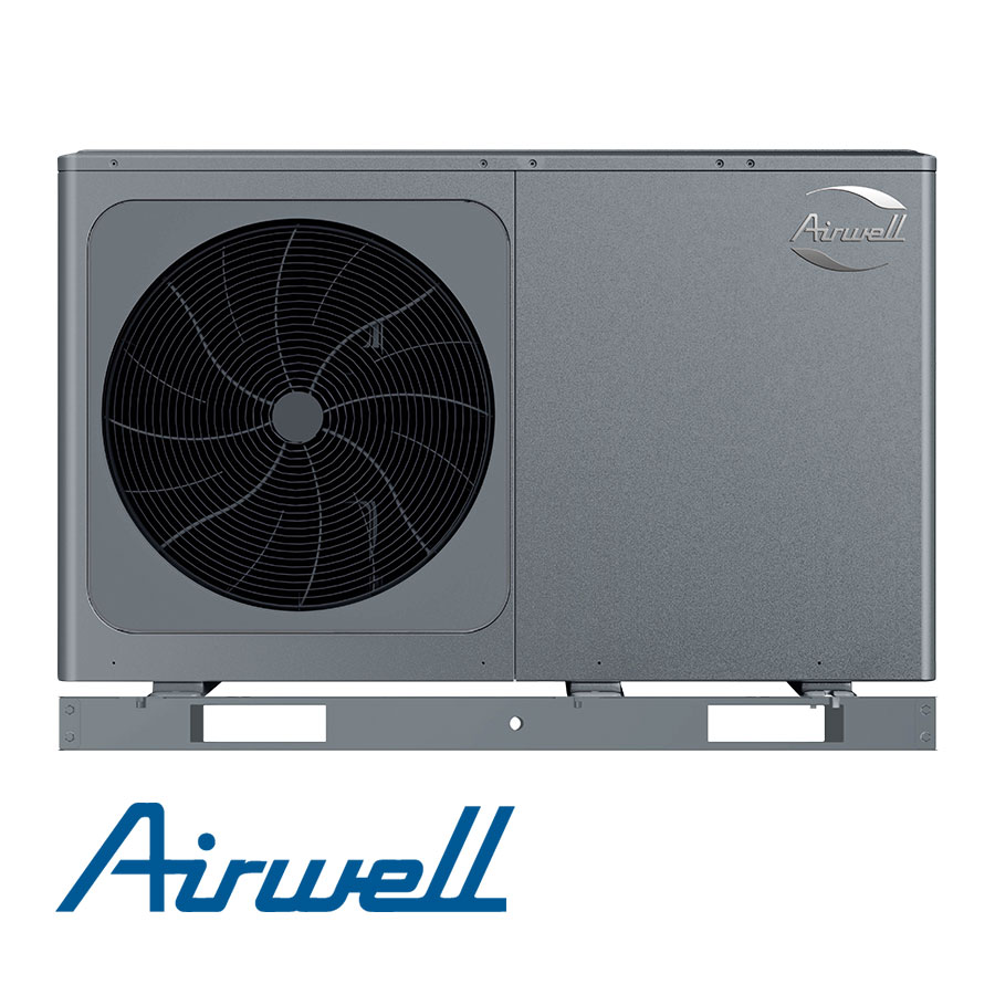 Високотемпературна термопомпа въздух-вода Airwell Wellea M, 8 kW, моноблок, монофазна, хладилен агент R290.