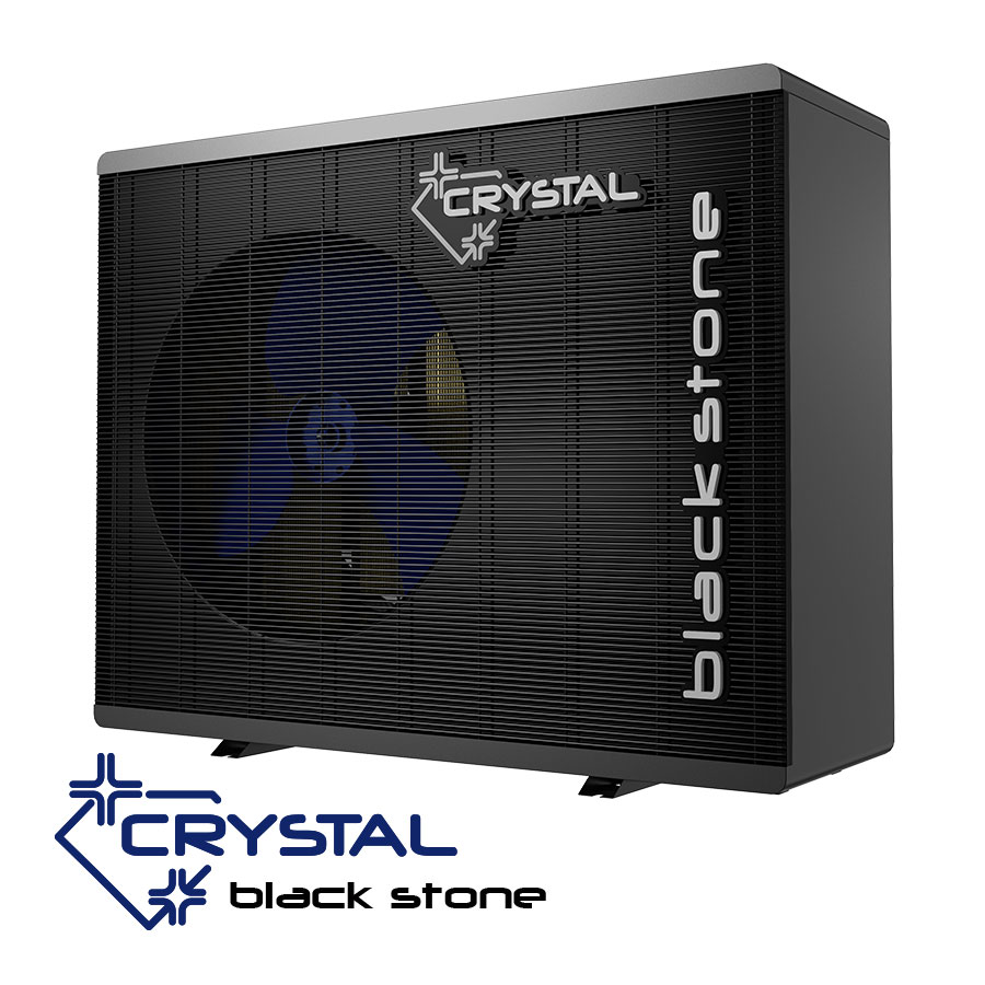 Изцяло DC инверторна термопомпа Crystal Black Stone - моноблок, 6 kW, R290, монофазна, A+++, Wi-Fi