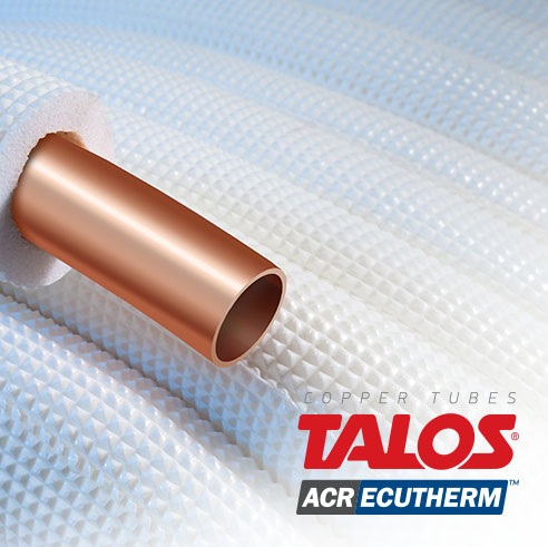 Talos, тръба медна Ecutherm 5/8″-15.875 mm х 1 на руло фабрично изолирана