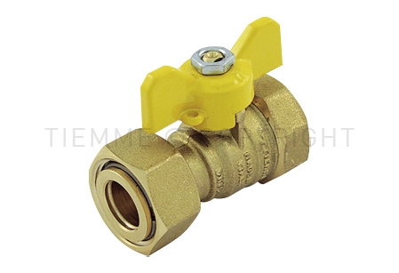 Tiemme, кран сферичен за газ 3/4″ ж/хол., с Т ръкохватка @A