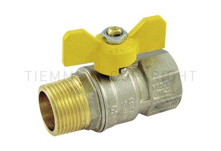 Tiemme, кран сферичен за газ 1″ мж, с Т ръкохватка @A