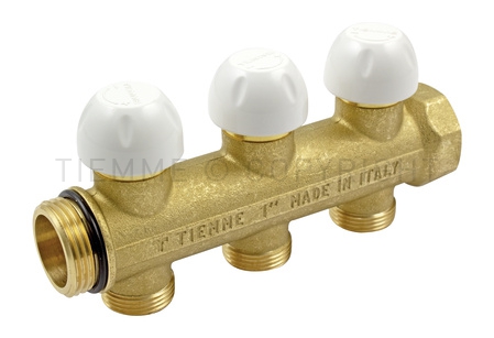Tiemme, колектор 1″, 3л, 3/4″х18, с вграден термостатичен кран M/F