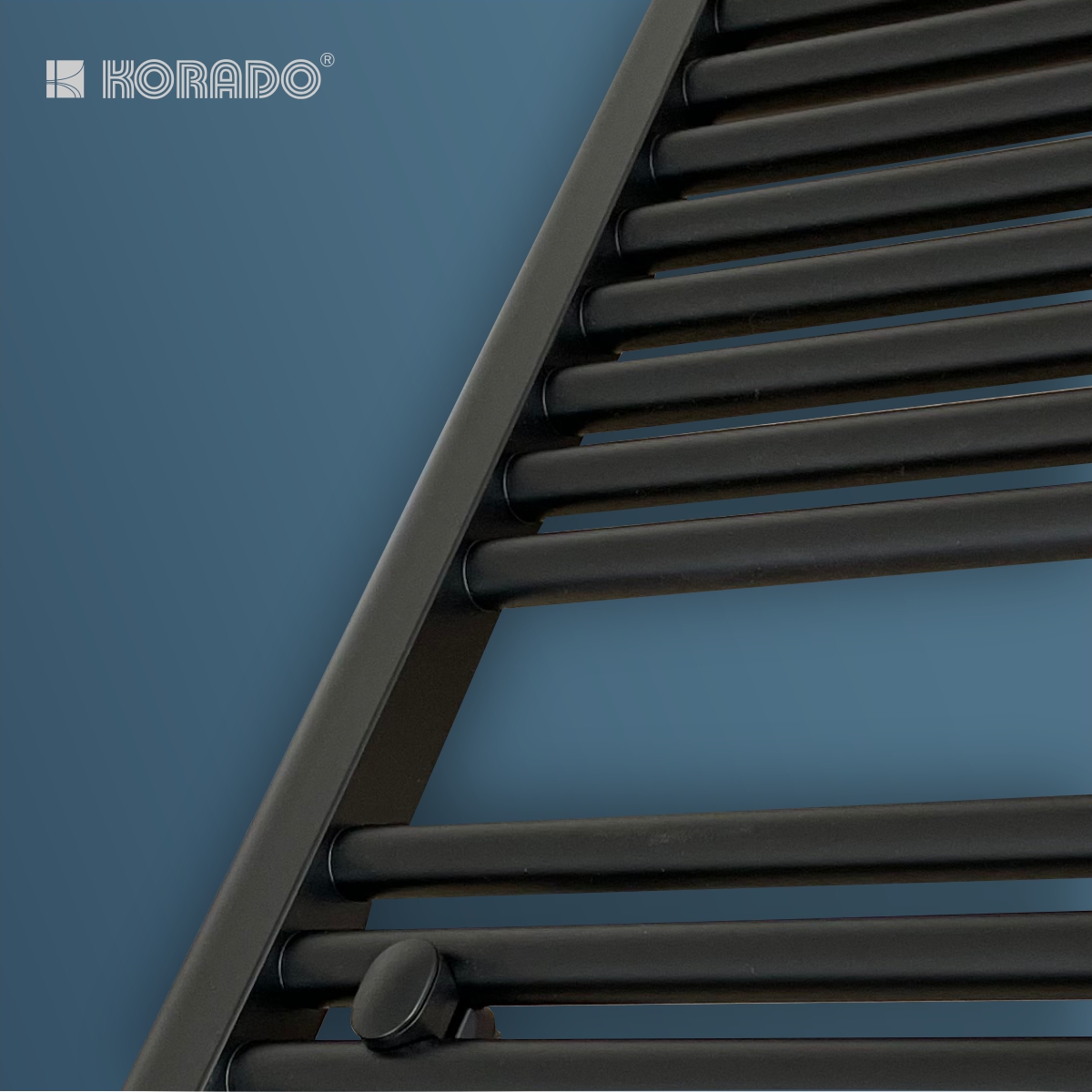 Korado, лира за баня, стоманена Koralux Linear Comfort 700/750 (черен мат)