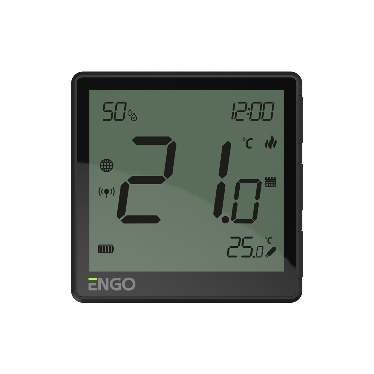 ENGO, безжичен цифров термостат със ZigBee, вградена батерия, захранване с Type-C 5V DC, черен