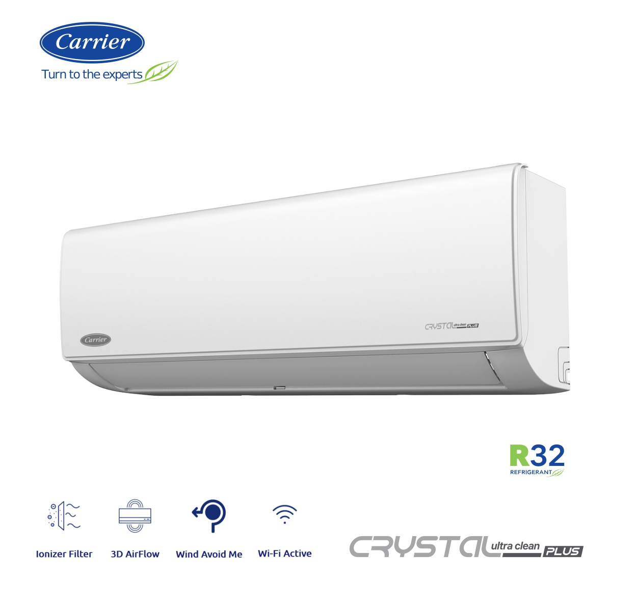 Carrier, вътрешно тяло на мултисплит система Crystal Ultra Clean Plus 12000 BTU
