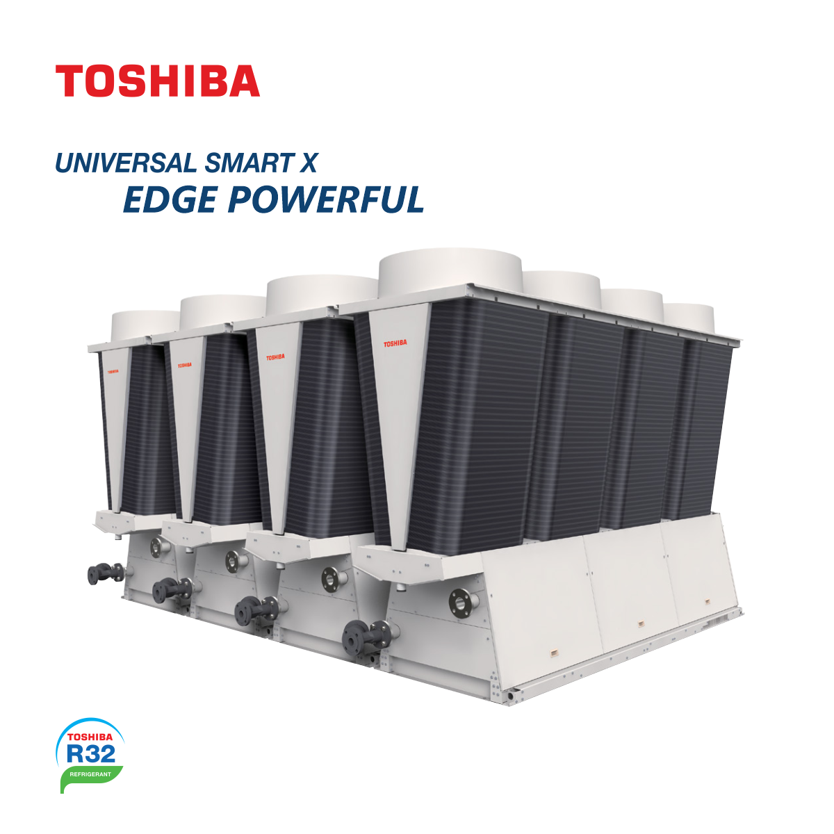 Toshiba, въздухоохлаждаем термопомпен агрегат Universal Smart X 150kW – 3200kW