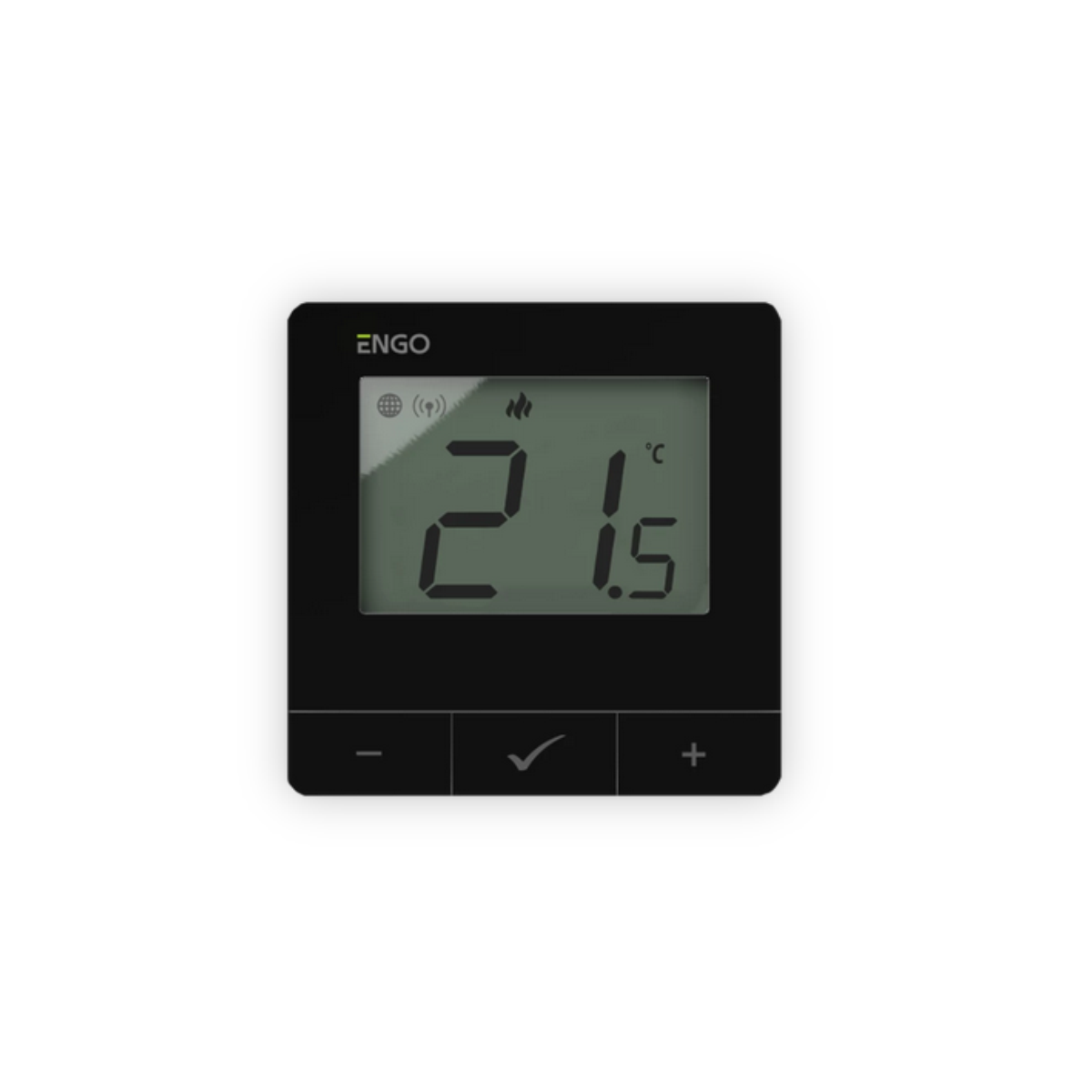 ENGO, жичен цифров термостат Smart със ZigBee комуникация, черен