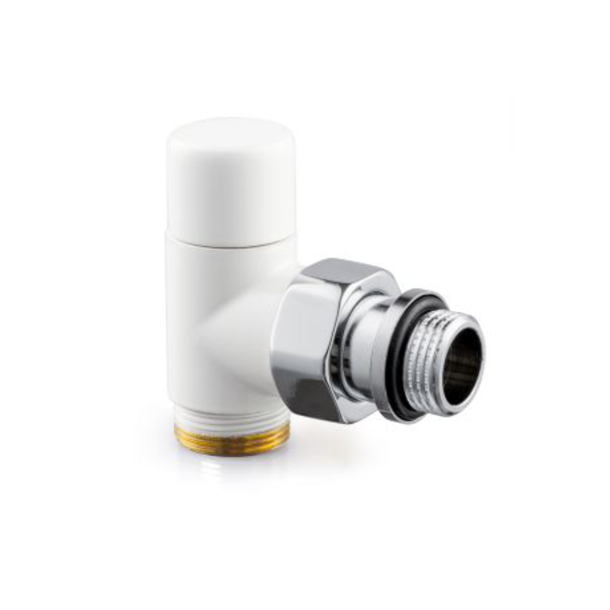 Honeywell, секретен радиаторен вентил Verafix, бял, ъглов с резба M24x19 -1/2″