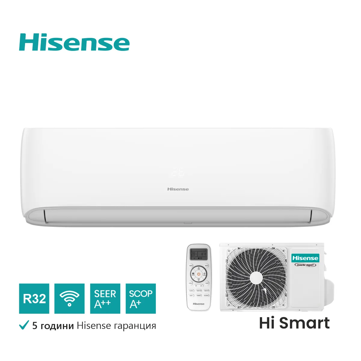 Hisense, инверторен климатик HI-Smart 12000 BTU (*)