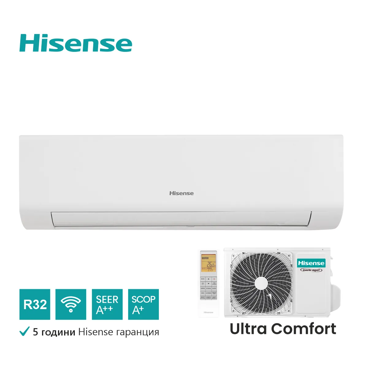Hisense, инверторен климатик Ultra Comfort 24000 BTU (*)