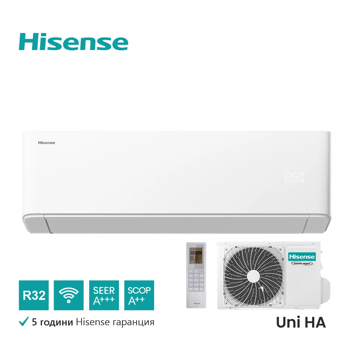 Hisense, инверторен климатик UNI HA 9000 BTU (*)